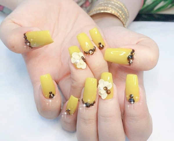 Khám phá 97 nail màu vàng đẹp siêu hot  Eteachers